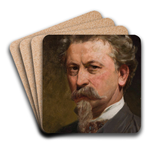 Self-portrait by Tytus Seweryn Pilecki Art Drink Coaster set