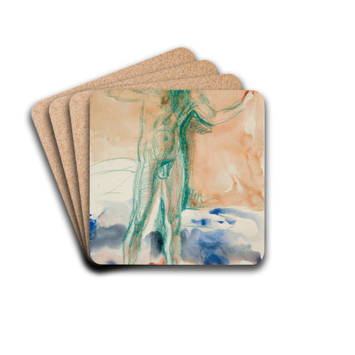 Stende akt by Edvard Munch Drink Coasters - set of 4