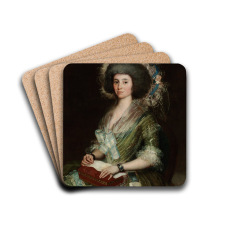 Portrait of Senora Cen Bermudez by Francisco de Goya Drink Coasters - set of 4