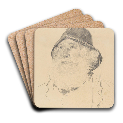 Los Niels Larsen by Christian Krohg Art Drink Coaster set Los Niels Larsen by Christian Krohg Art Drink Coaster set
