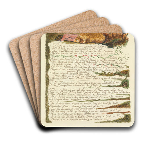The song of Los. Lambeth Pl.3 by William Blake Art Drink Coaster set