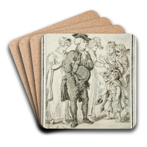 The Vicar of Wakefield by Thomas Rowlandson Art Drink Coaster set The Vicar of Wakefield by Thomas Rowlandson Art Drink Coaster set