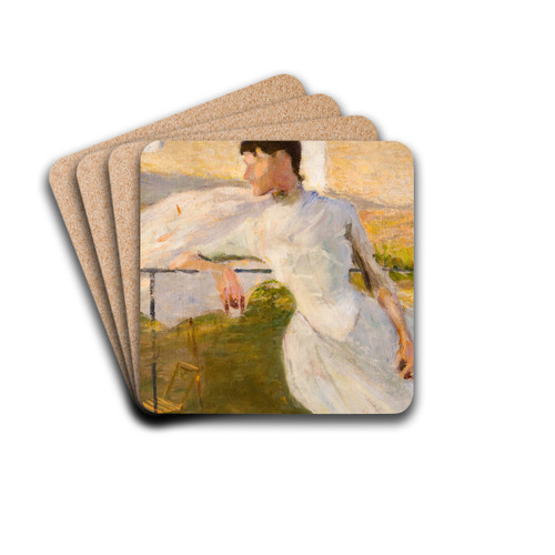 Portrait of Julia Beck by Richard Bergh Drink Coasters - set of 4