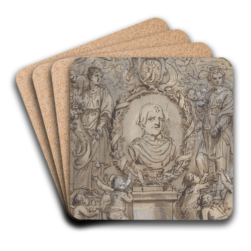 Design for a Title Page by Abraham van Diepenbeeck Art Drink Coaster set Design for a Title Page by Abraham van Diepenbeeck Art Drink Coaster set