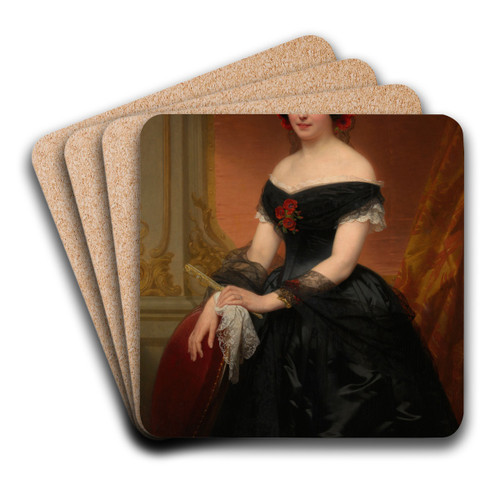 Madame Mols-de Brialmont by Nicaise De Keyser Art Drink Coaster set