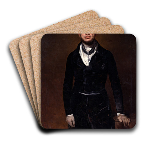 Portrait of the Chamberlain Count Julius Zech-Burkersroda by Ferdinand von Rayski Art Drink Coaster set