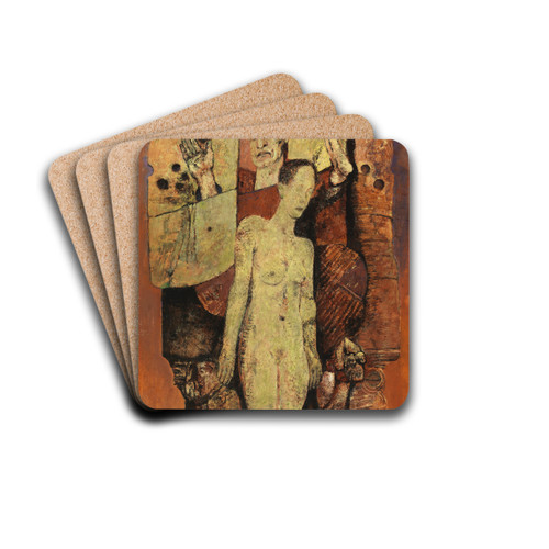 Distances by Frits van den Berghe Drink Coasters - set of 4 Distances by Frits van den Berghe Drink Coasters - set of 4