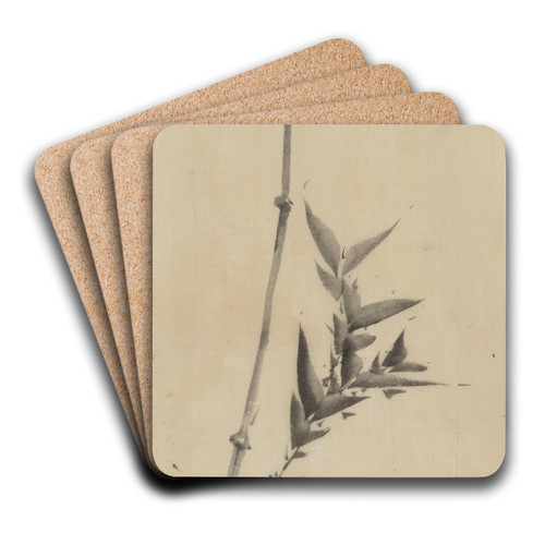 Bamboo shoots by Katsushika Hokusai Art Drink Coaster set