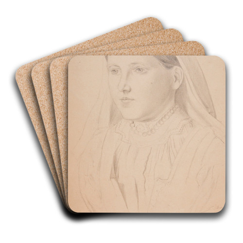Portret kobiety by Stanisaw Cercha Art Drink Coaster set