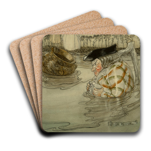 The Two Pots by Arthur Rackham Art Drink Coaster set