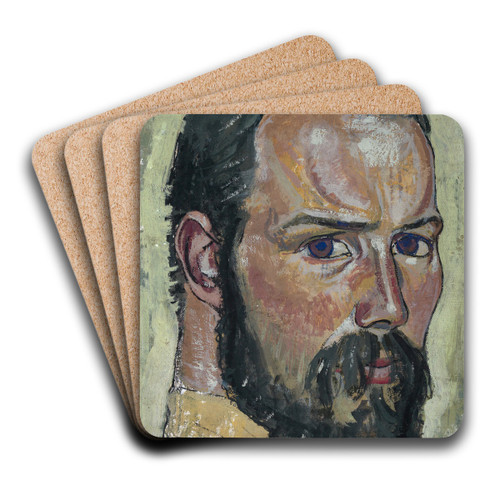 Selbstbildnis by August Babberger Art Drink Coaster set