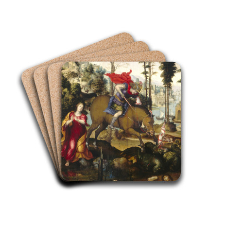 Saint George and the Dragon by Sodoma Drink Coasters - set of 4