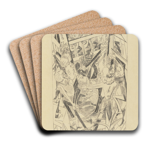 Malepartus by Max Beckmann Art Drink Coaster set