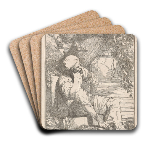 Reposa by John Hamilton Mortimer Art Drink Coaster set