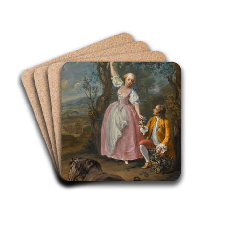 Autumn by Charles-Joseph Flipart Drink Coasters - set of 4