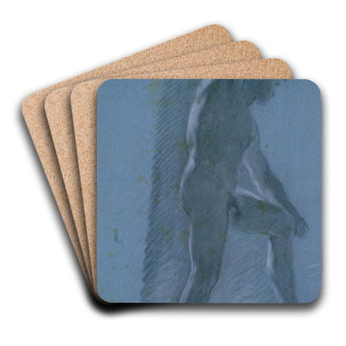 Study of a Male Nude (verso) by Pierre-Paul Prud'hon Art Drink Coaster set