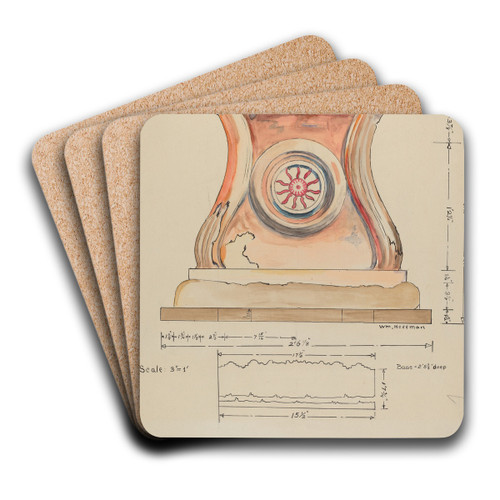 Baptismal Font by William Hoffman Art Drink Coaster set