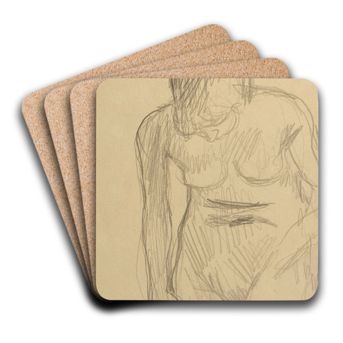 Nu debout (Marthe) by Pierre Bonnard Art Drink Coaster set