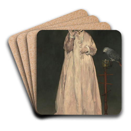 Young Lady in 1866 by douard Manet Art Drink Coaster set