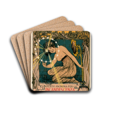 Incandescence Par Le Gaz, Systme Auer by Giovanni Mario Mataloni Drink Coasters - set of 4