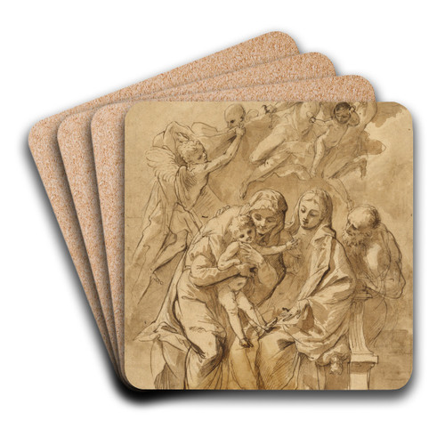 Holy Family with Saint Anne by Pietro Testa Art Drink Coaster set