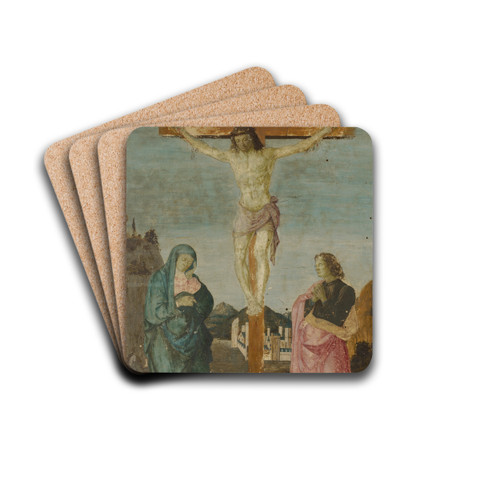 TheCrucifixion by Biagio dAntonio Drink Coasters - set of 4