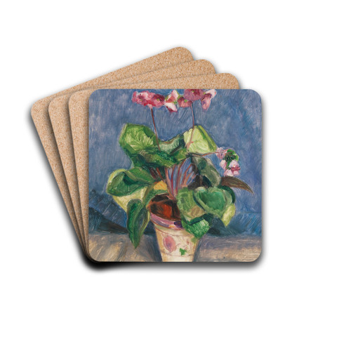 Blhendes Alpenveilchen by Otto Modersohn Drink Coasters - set of 4