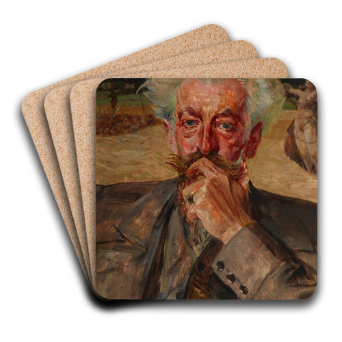 Portrait of Jarosaw Odrow-Pieniek by Jacek Malczewski Art Drink Coaster set Portrait of Jarosaw Odrow-Pieniek by Jacek Malczewski Art Drink Coaster set