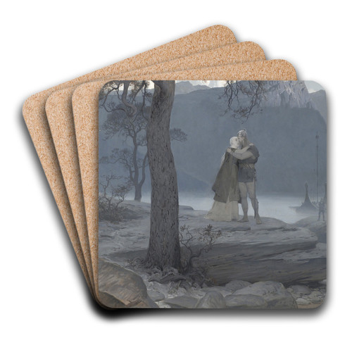 The Farewell by August Malmstrm Art Drink Coaster set