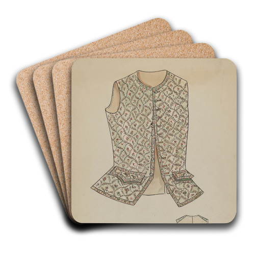Waistcoat by Lillian Causey Art Drink Coaster set