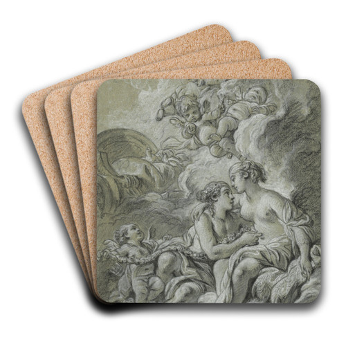 Venus appuyee sur son cher Adonis ... by Franois Boucher Art Drink Coaster set
