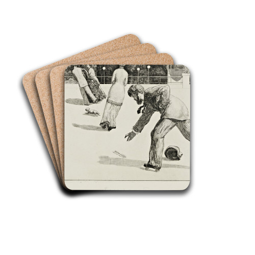The Action by Max Klinger Drink Coasters - set of 4
