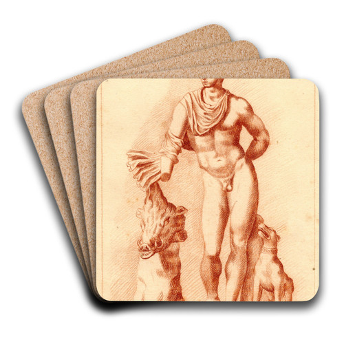 Beeld van Meleager by Cornelis Pronk Art Drink Coaster set