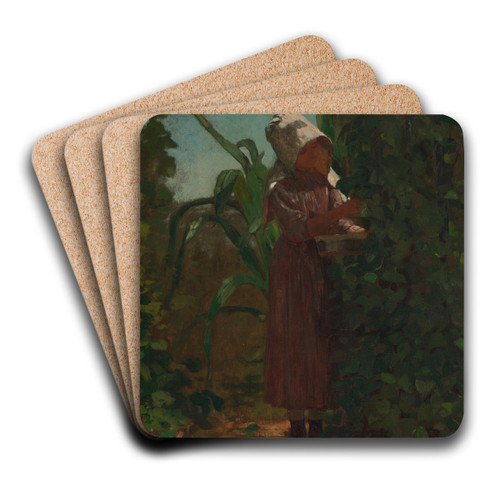 The Bean Picker by Winslow Homer Art Drink Coaster set The Bean Picker by Winslow Homer Art Drink Coaster set