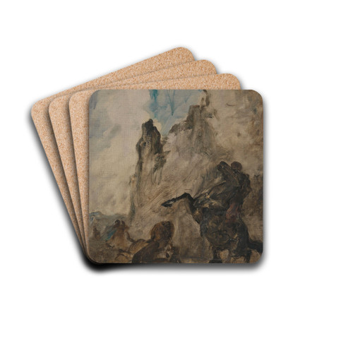Lion hunting by Eugne Fromentin Drink Coasters - set of 4