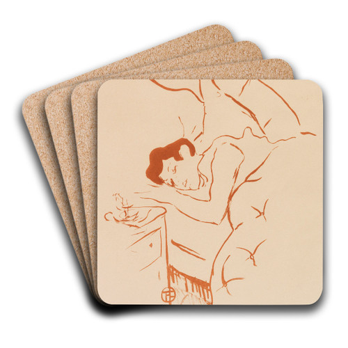 Ta bouche by Henri de Toulouse-Lautrec Art Drink Coaster set