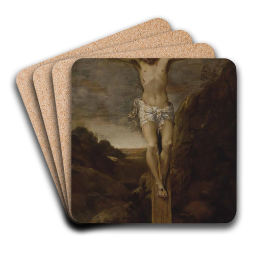 The Crucifixion by Annibale Carracci Art Drink Coaster set