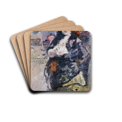 Carmencita', Portrait of Charlotte Berend-Corinth in Spanish Dress by Lovis Corinth Drink Coasters - set of 4