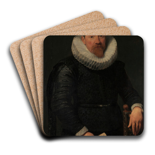 Portrait of a Man by Anthony van Dyck Art Drink Coaster set
