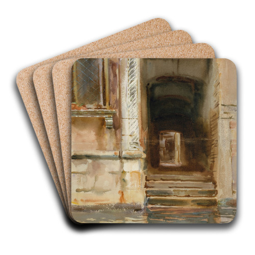 Venetian Passageway by John Singer Sargent Art Drink Coaster set