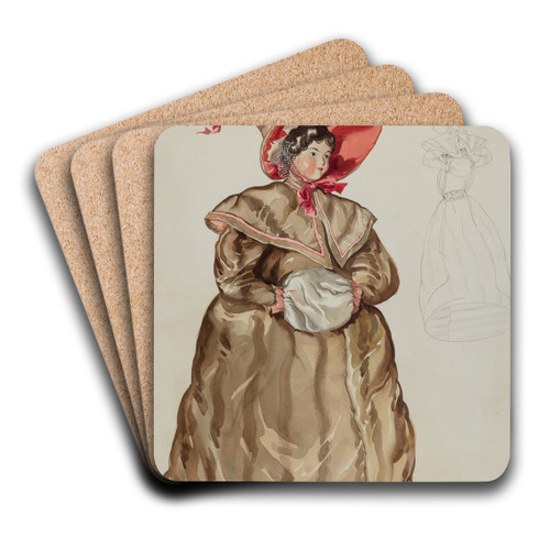 Doll by Lillian Causey Art Drink Coaster set