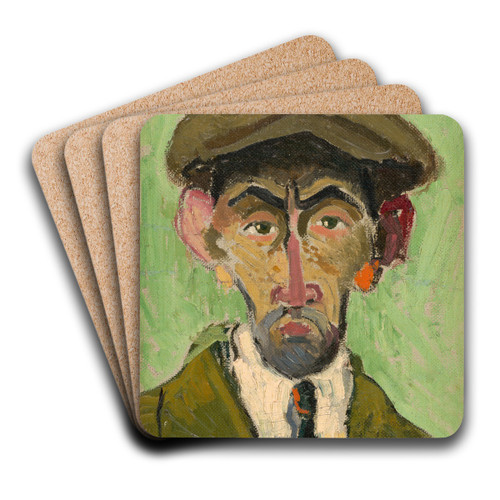 Self-Portrait by Arnold Peter Weisz-Kubnan Art Drink Coaster set