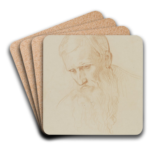 Mnnlicher Studienkopf, dreiviertel Profil nach links by Bernhard von Neher the younger Art Drink Coaster set Mnnlicher Studienkopf, dreiviertel Profil nach links by Bernhard von Neher the younger Art Drink Coaster set