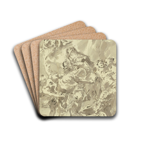 Flight to Egypt by Gaspare Diziani Drink Coasters - set of 4