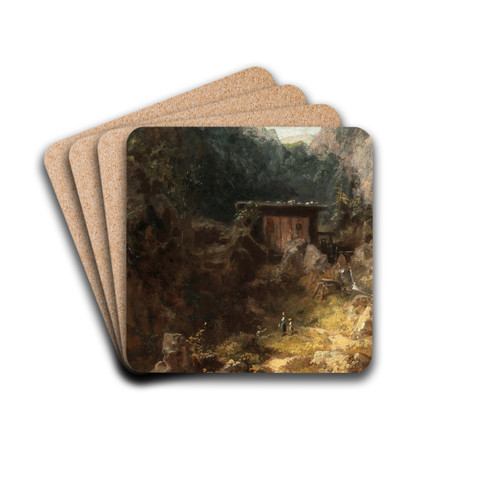 Gebirgsmhle by Carl Spitzweg Drink Coasters - set of 4