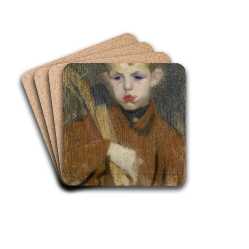 The Woodcutter I by Helene Schjerfbeck Drink Coasters - set of 4