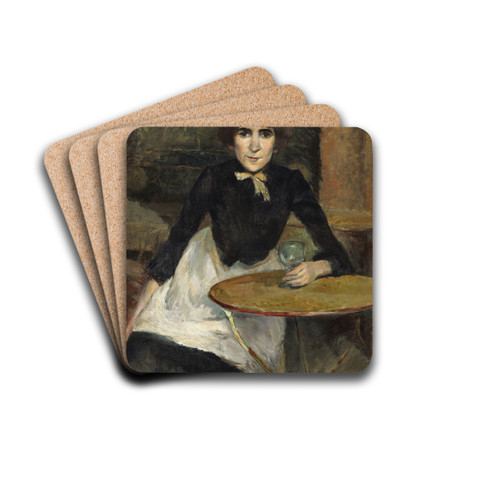 A la Bastille (Jeanne Wenz) by Henri de Toulouse-Lautrec Drink Coasters - set of 4