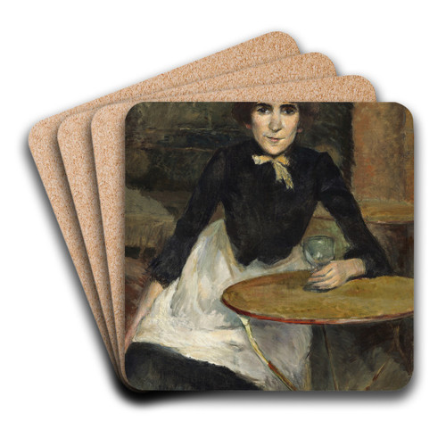 A la Bastille (Jeanne Wenz) by Henri de Toulouse-Lautrec Art Drink Coaster set