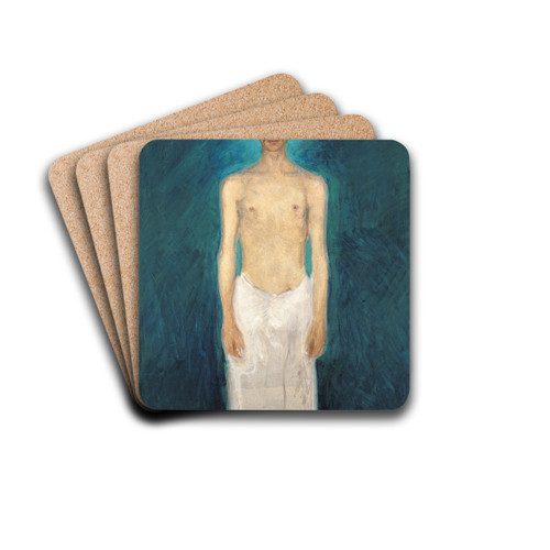 Semi-Nude Self-Portrait by Richard Gerstl Drink Coasters - set of 4