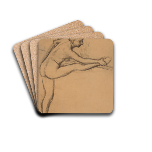 Study of a Nude (Dancer at the Barre) by Edgar Degas Drink Coasters - set of 4 Study of a Nude (Dancer at the Barre) by Edgar Degas Drink Coasters - set of 4